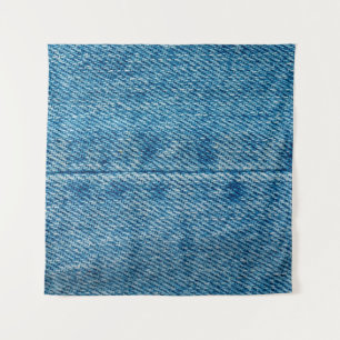 Jeans Nahaufnahme Hintergrund. Denim-Nähte. Blau f Wandteppich