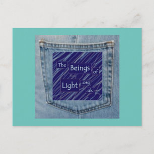 Jeans Pocket Beings of Light Fun Design Postkarte