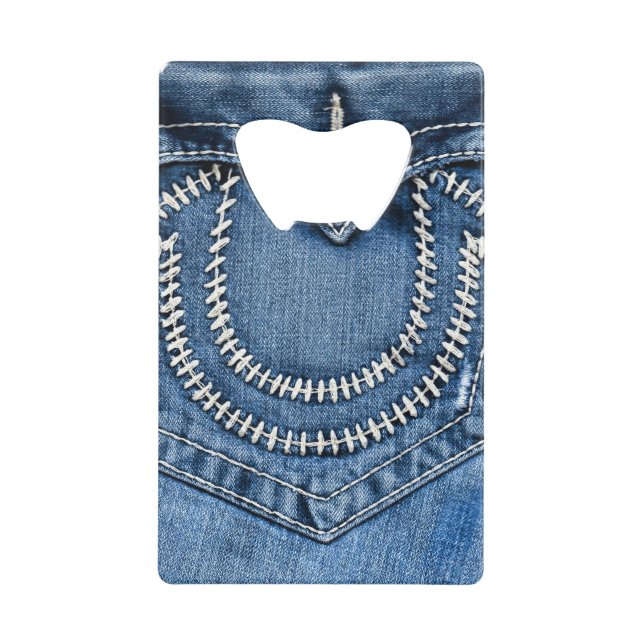 Jeans Pocket Geldbeutel Flaschenöffner (Vorderseite)