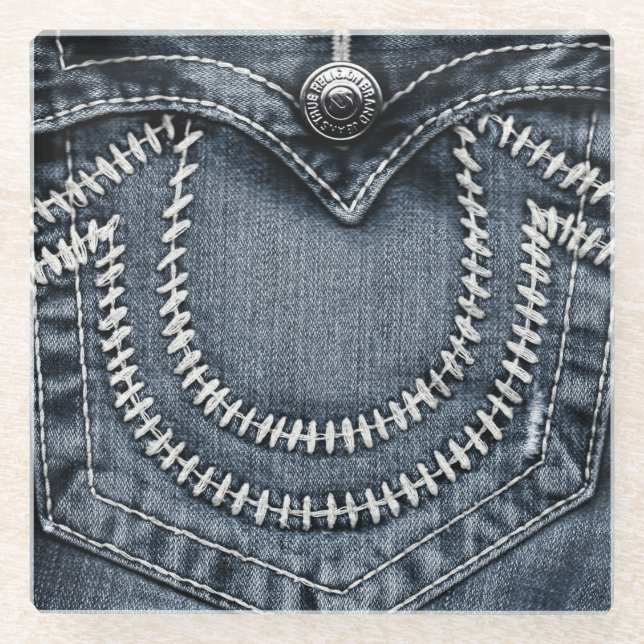 Jeans Pocket Glasuntersetzer (Vorderseite)