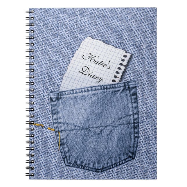 Jeans pocket Notepad Diary Notebook Notizblock (Vorderseite)