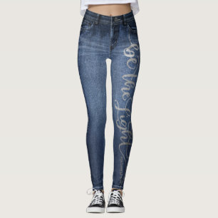 Jeans  Sei die hellen All-over-Print-Leggings Leggings