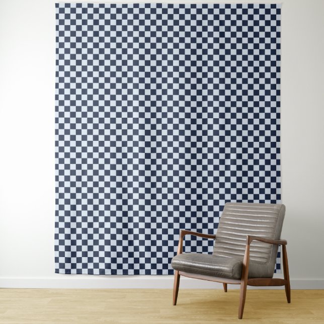 Jeans-Spülung Schachbrettmuster Wandteppich (Beispiel)