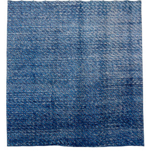 Jeans Stoff denim Struktur blau Duschvorhang