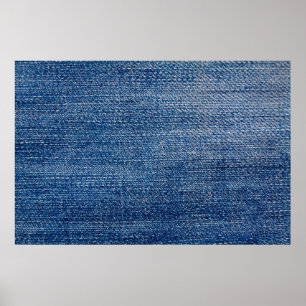 Jeans Stoff denim Struktur blau Poster
