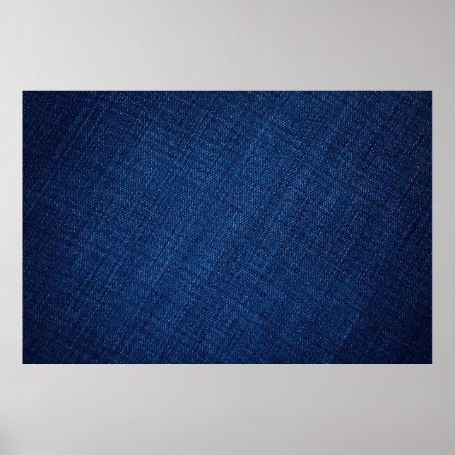 Jeans-Textur der Marine Poster (Vorne)