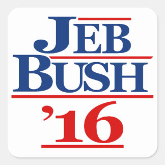 Jeb Bush 2016 Quadratischer Aufkleber