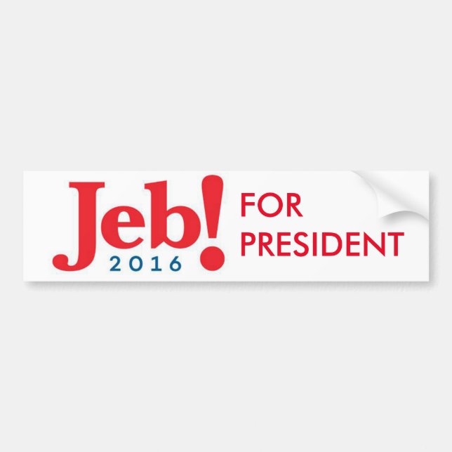 Jeb Bush für PräsidentenAutoaufkleber 2016 Autoaufkleber (Vorne)