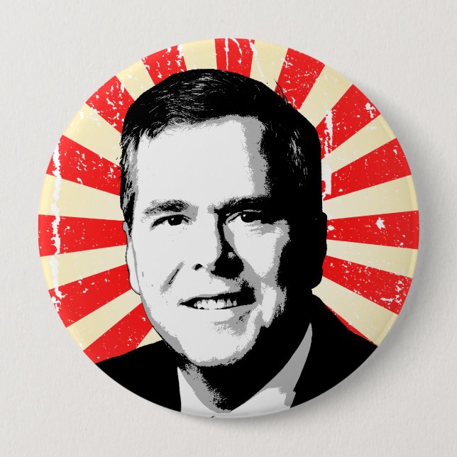 Jeb Bush-Porträt Button (Vorderseite)