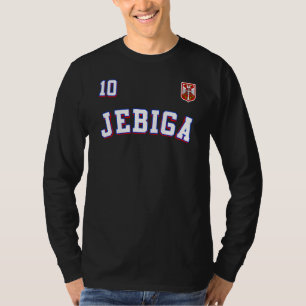 JEBIGA Serbiens Flaggenstolz auf Serbien Funny Bal T-Shirt