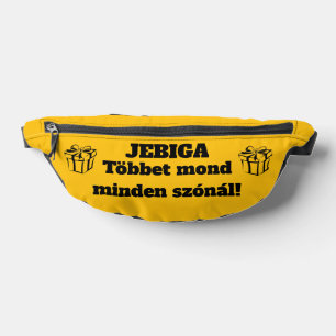 JEBIGA Többet mond minden szónál! sárga oldaltáska Bauchtasche