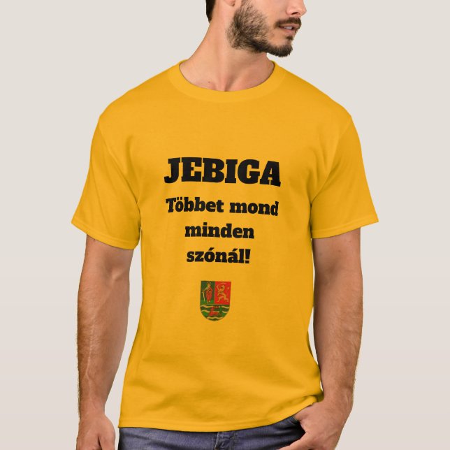 JEBIGA Többet mond minden szónál, sárga rövid ujjú T-Shirt (Vorderseite)