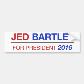 JED BARTLET Autoaufkleber 2016!