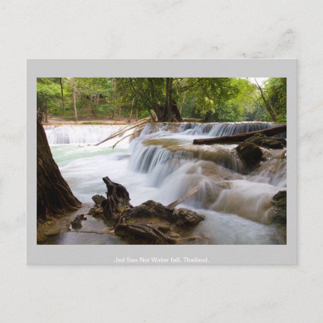 Jed Saonoi-Wasserfall Thailand Postkarte (Vorderseite)