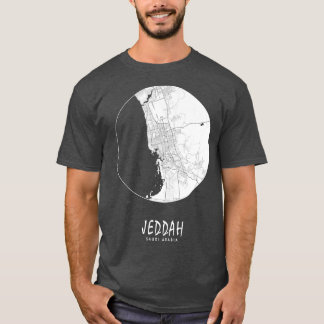 Jeddah Makkah Saudi Arabien Stadtplan Vollmond T-Shirt
