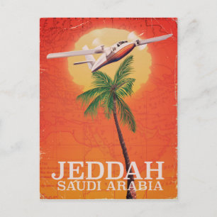 Jeddah Saudi Arabien Reiseplakat Postkarte