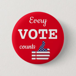 Jede Abstimmung zählt die Wählerstimmen in den USA Button