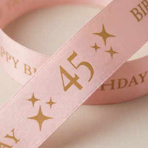 JEDE ALTERLICHE Rose Personalisiert Geburtstagsges Satinband