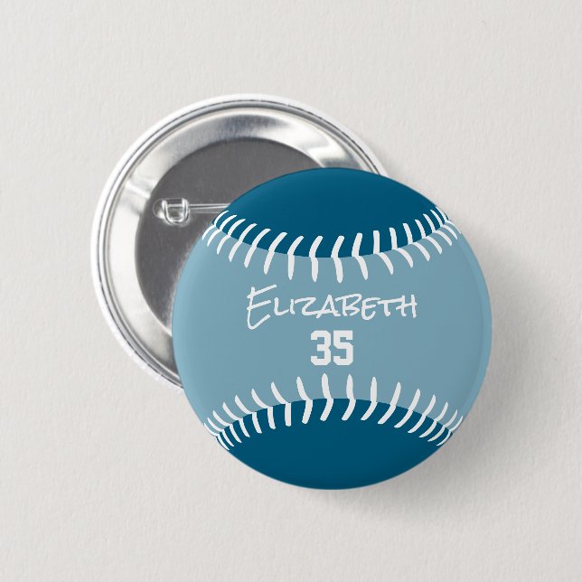 JEDE benutzerdefinierte Farben Softball Baseball Button (Vorne & Hinten)