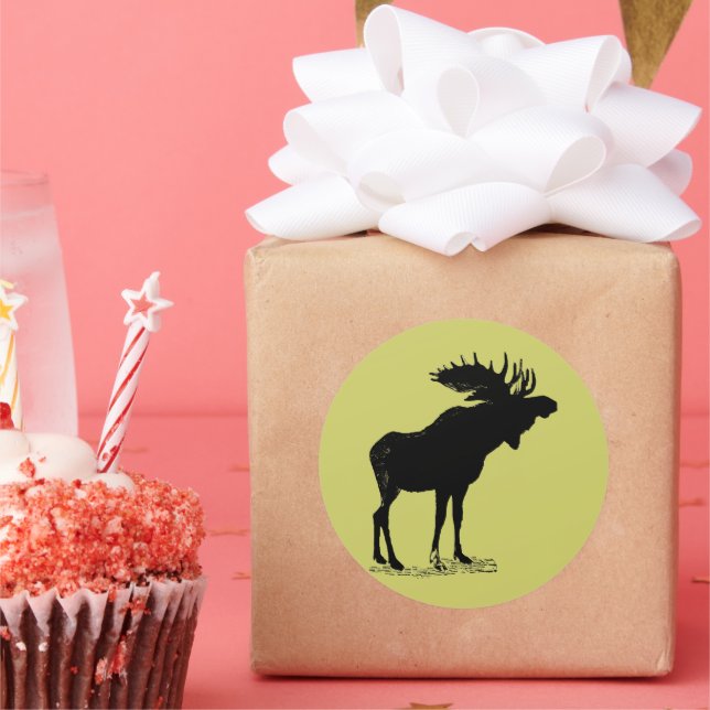 Jede benutzerdefinierte Silhouette Runder Aufkleber (Party)