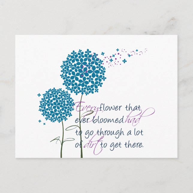 Jede Blume, die jemals blühte... Postkarte (Vorderseite)