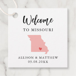 Jede Color Missouri Hochzeitungs-Begrüßungstasche Geschenkanhänger