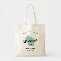 Jede Color Wisconsin-Karte Hochzeitungs-Begrüßungs