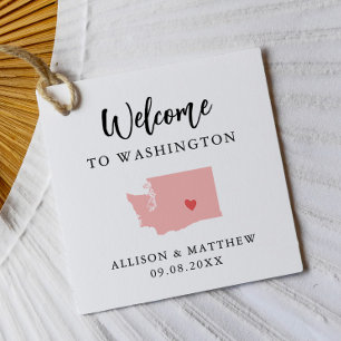 Jede Colour Washington Staat Wedding Welcome Bag Geschenkanhänger