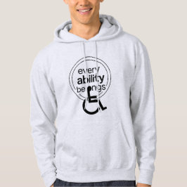 Jede Fähigkeit gehört | Inklusiver Minimalismus Hoodie