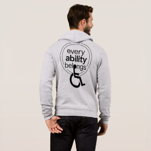 Jede Fähigkeit gehört Inklusiver Minimalismus Hoodie