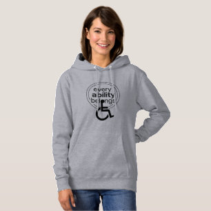 Jede Fähigkeit gehört Inklusiver Minimalismus Hoodie