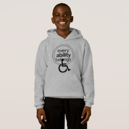 Jede Fähigkeit gehört | Inklusiver Minimalismus Hoodie