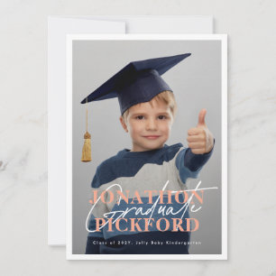 JEDE FARBE 2 Foto KINDERGARTEN Graduierungspartei Einladung