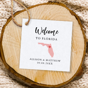 Jede Farbe Florida Hochzeitungs-Begrüßungstasche Geschenkanhänger