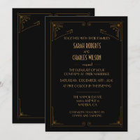 JEDE FARBE - Gatsby Art Deco Einladung
