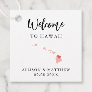 Jede Farbe Hawaii Hochzeitungs-Begrüßungstasche Geschenkanhänger