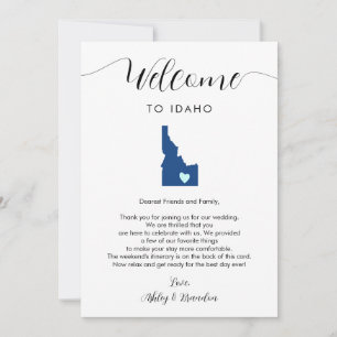 Jede Farbe Idaho Hochzeitstag Begrüßungsschreiben