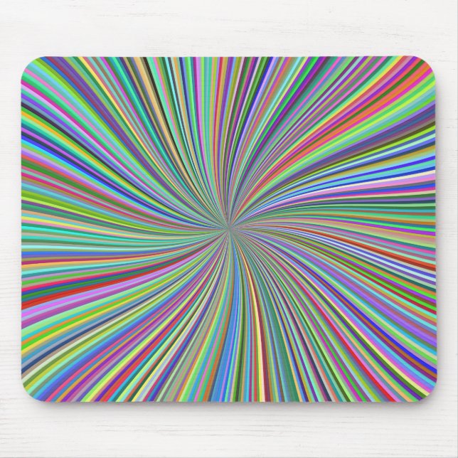 Jede Farbe im Crayon Box Spiral Swirl Optisch Mousepad (Vorne)