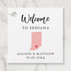 Jede Farbe Indiana Wedding Willkommenstasche Geschenkanhänger