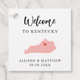 Jede Farbe Kentucky Hochzeitungs-Begrüßungstasche Geschenkanhänger