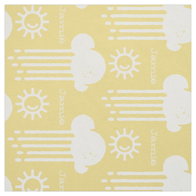 Jede Farbe meines Sonnenscheins Regen Cloud Person Stoff (Muster)