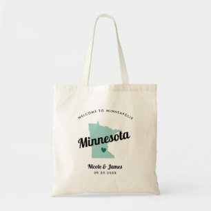 Jede Farbe Minnesota Karte Hochzeitungs-Begrüßungs Tragetasche