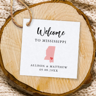 Jede Farbe Mississippi Hochzeitungs-Begrüßungstasc Geschenkanhänger