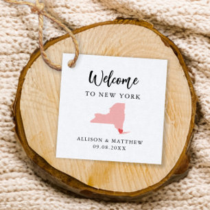 Jede Farbe New Yorker Hochzeitsnacht Geschenkanhänger
