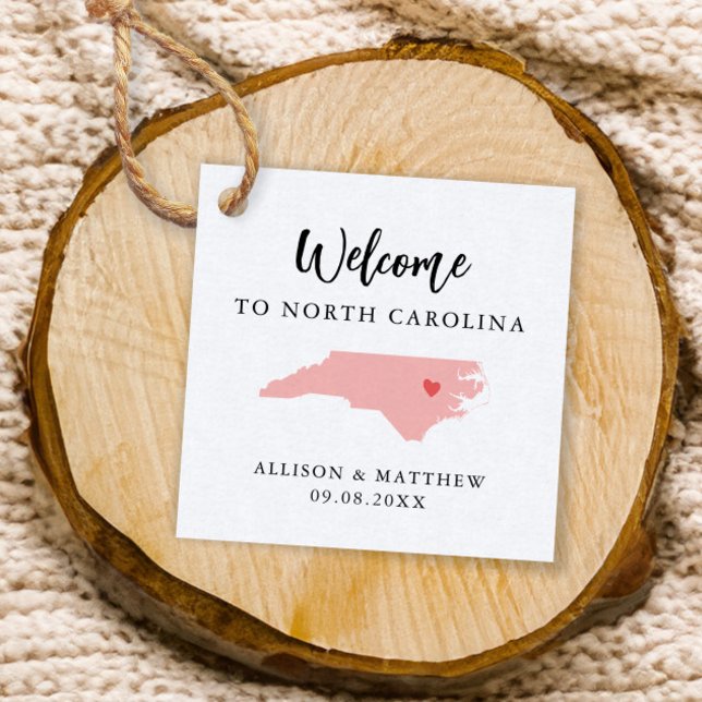 Jede Farbe North Carolina Hochzeitungs-Begrüßungst Geschenkanhänger (Von Creator hochgeladen)