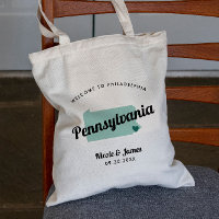 Jede Farbe Pennsylvania Karte HochzeitsWillkommens