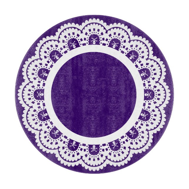 JEDE FARBE! Skull Lace Cutting Board Schneidebrett (Vorderseite)