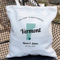 Jede Farbe Vermont Karte Hochzeitungs-Begrüßungsta
