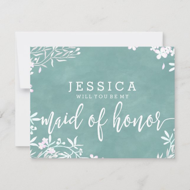 Jede Farbe wird meine Trauzeugin sein Einladung (Vorderseite)