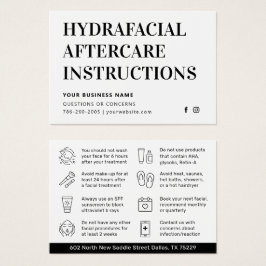 Jede farbige einfache HydraFacial Aftercare Advice
